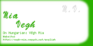 mia vegh business card